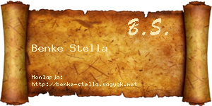 Benke Stella névjegykártya