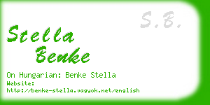 stella benke business card